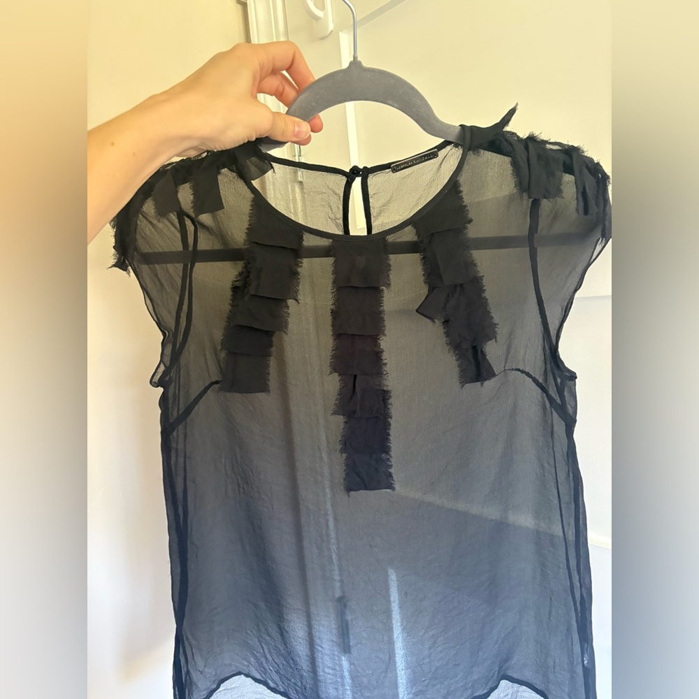 Loeffler Randall Vintage 100% Silk Top XS